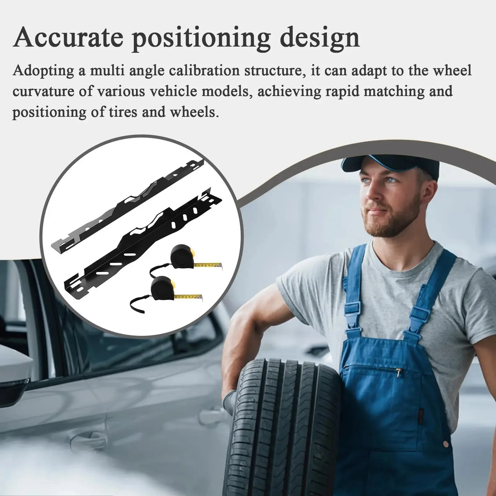 Wheel Alignment Tool Plates 1 Pair Heavy Duty Easy Install Car Alignment Gauge with 2 Tape Measures For Sedan Repair