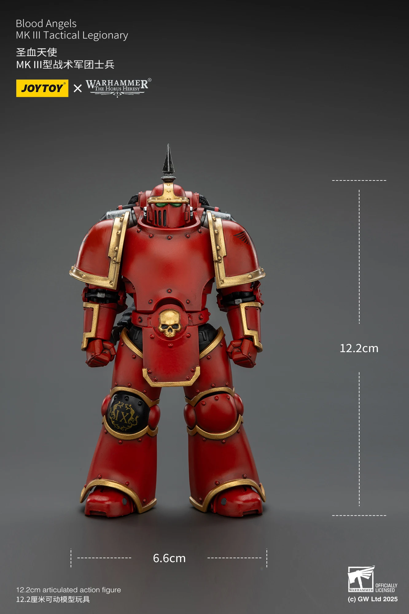 JOYTOY Warhammer 30K 1/18 Action Figure Blood Angels MK lll Tactical Legionary Anime Military Model