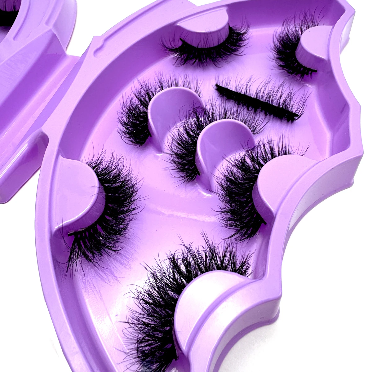 MKYDCG New 8 Pairs of 8-22mm 3D Mink Eyelashes Loose Fake Eyelashes Customized Box Wispy Fluffy Natural Cat Eye Eyelashes