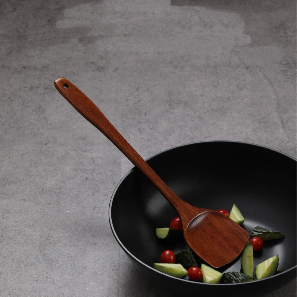 1pc piece of cooking spatula, wooden spatula, non-stick cooking spoon, special wooden spatula, high-temperature resistant