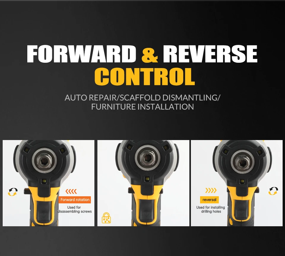 Dewalt DCF850 Rechargeable Cordless 20V Cordless Impact Wrench, Lithium Electric Battery, Power Tools, Original Large Torque