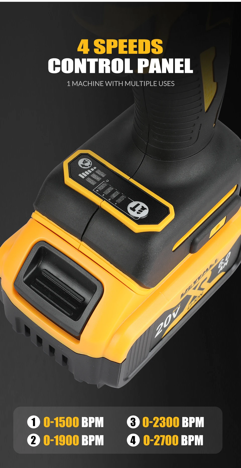 Dewalt DCF850 Rechargeable Cordless 20V Cordless Impact Wrench, Lithium Electric Battery, Power Tools, Original Large Torque