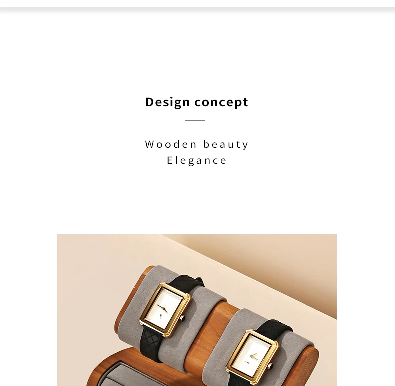 Oirlv Watch Display Stand Wooden Watch Storage Organizer Stand Ring Jewelry Holder Display for Wrist Watch Jewelry Display Rack