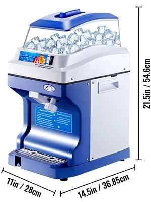 SucceBuy Commercial Ice Shaver Crusher 441LBS/H with 11LBS Hopper Electric Snow Cone Maker For Parties Events Snack Bar