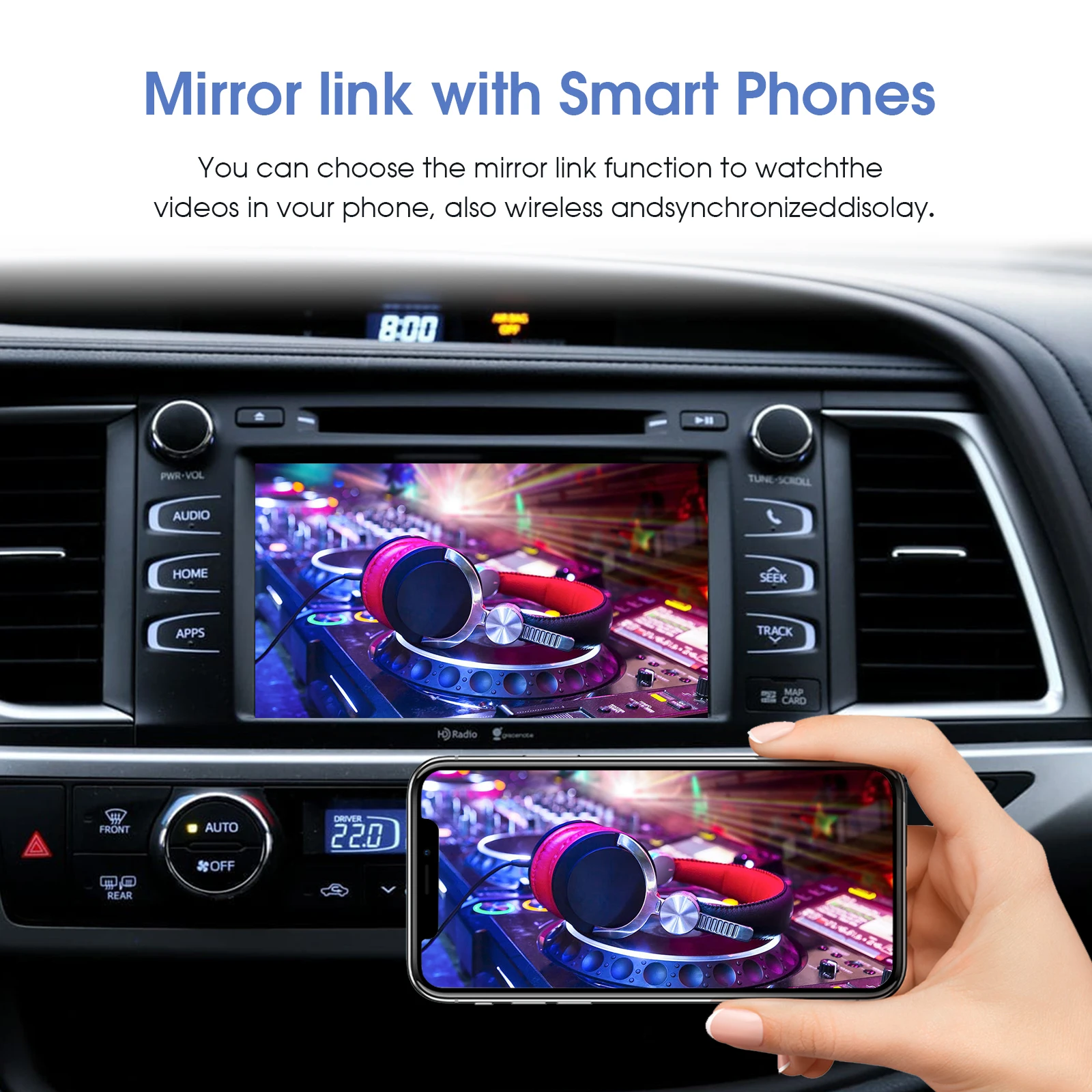 ANYFAR Wireless Carplay Android Auto For TOYOTA Touch 2 Entune 2.0 Highlander Tundra Sienna Prius Yaris Camry CHR Module