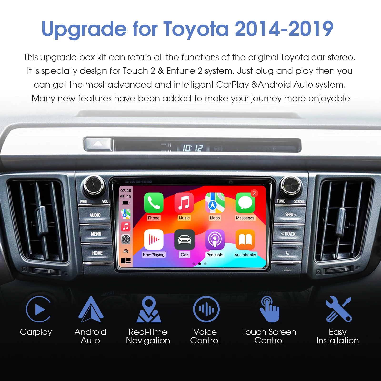 ANYFAR Wireless Carplay Android Auto For TOYOTA Touch 2 Entune 2.0 Highlander Tundra Sienna Prius Yaris Camry CHR Module