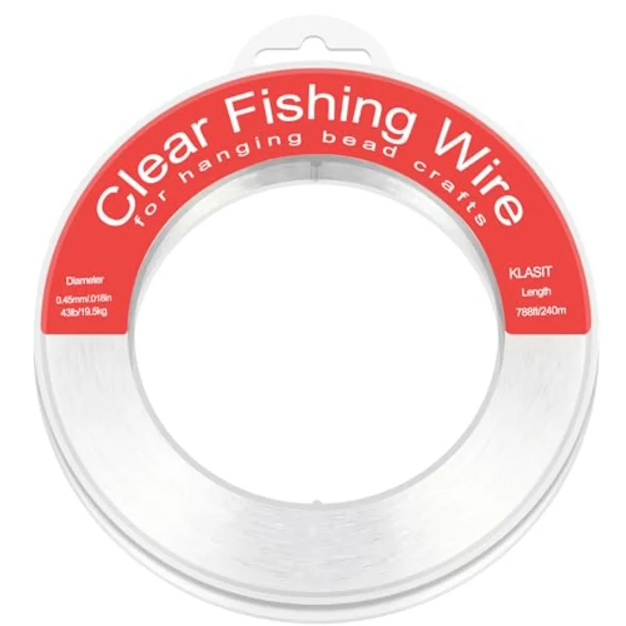 Fishing Line 788FT Invisible Monofilament Nylon Wire 43LB Strength Clear Color for Hanging Decorations Balloon Garland Crafts P