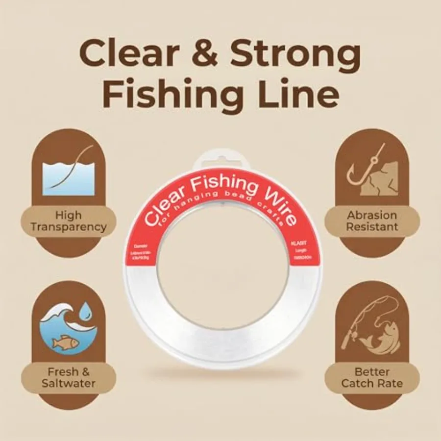 Fishing Line 788FT Invisible Monofilament Nylon Wire 43LB Strength Clear Color for Hanging Decorations Balloon Garland Crafts P