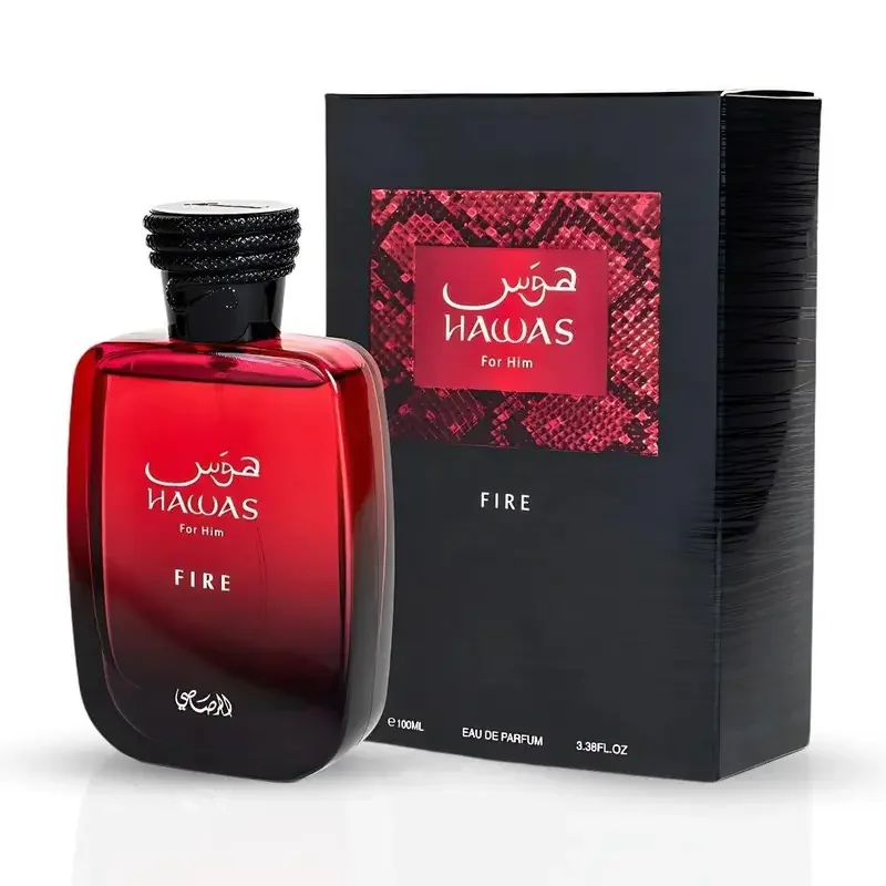 Hawas For Him Fire Eau de Parfum 100ml 3.38fl.oz Men Woody Spicy Long Lasting Fragrance