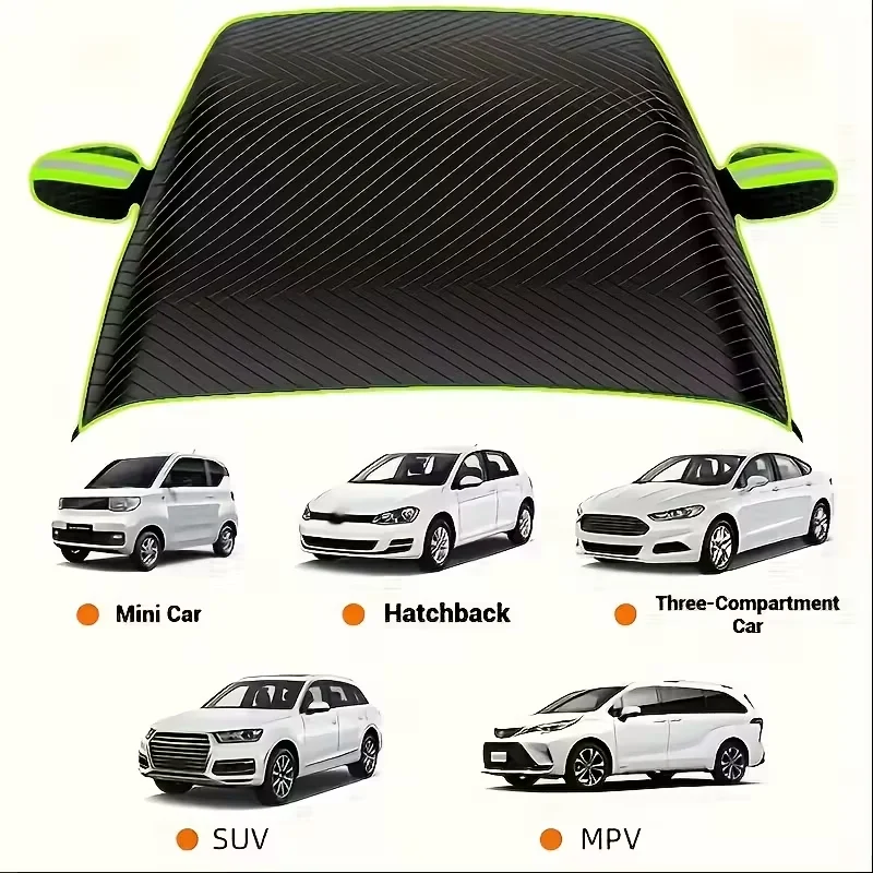 Suitable for All Car Models - Durable Oxford Cloth Windshield Cover, with Uv Protection and Snow Shield Function
