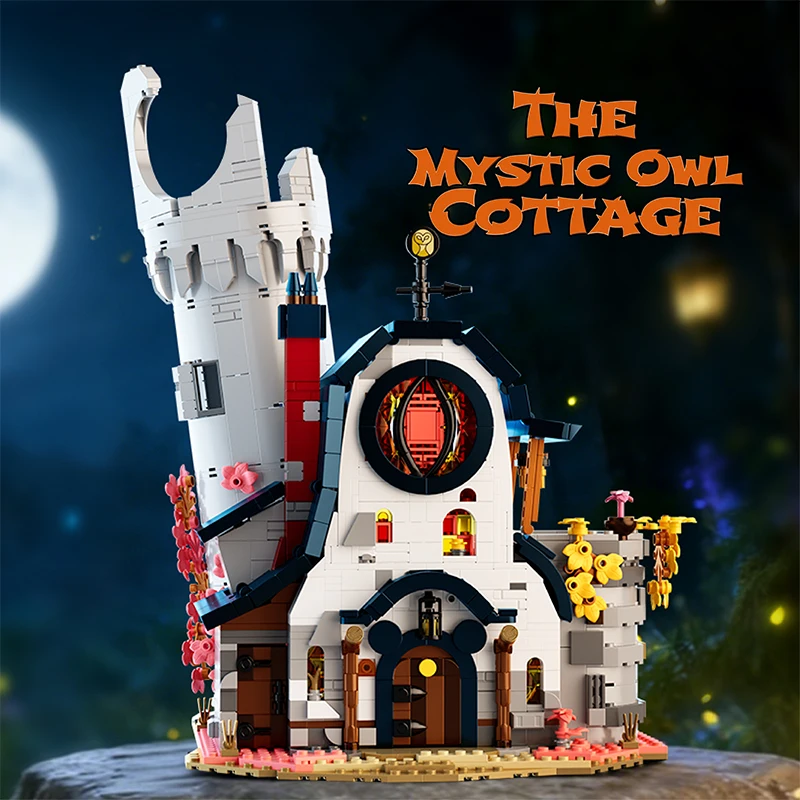 1410PCS Magic Owl House Building Blocks Kits Assembly Street View Bricks Mystic Forest Castle Toys Sets Creative Gifts For Birthday Halloween Christmas