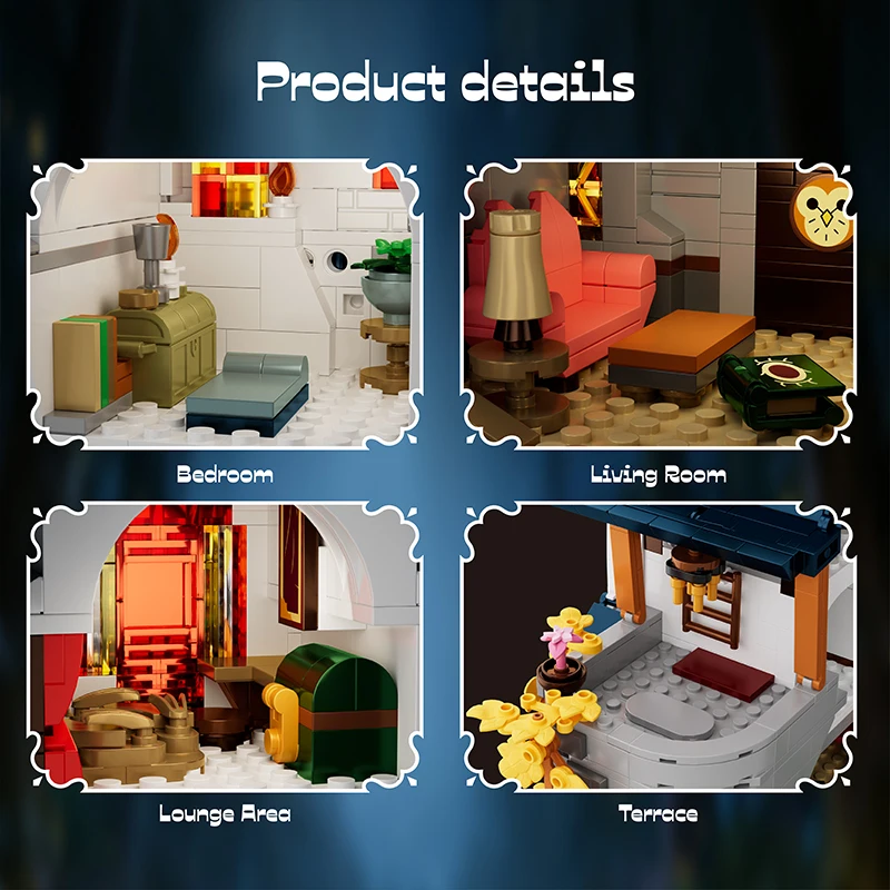 1410PCS Magic Owl House Building Blocks Kits Assembly Street View Bricks Mystic Forest Castle Toys Sets Creative Gifts For Birthday Halloween Christmas