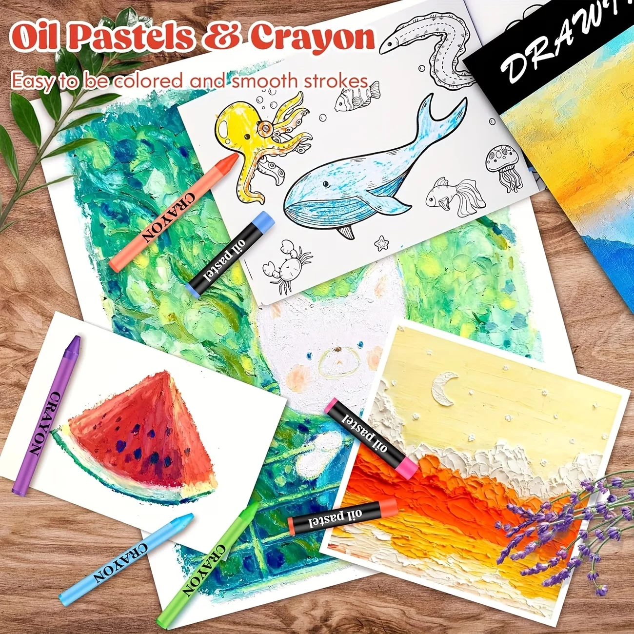 142-Pack Deluxe Wooden Art Set, With Paint Brushes, Colored Pencils, Solid Gouache, Crayons, Wooden Storage Case, All-in-One Kit For Back To School Gift & Outdoor Travel Sketching