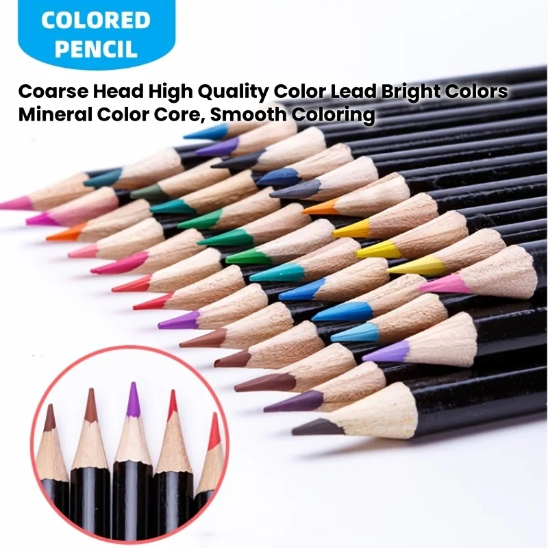 142-Pack Deluxe Wooden Art Set, With Paint Brushes, Colored Pencils, Solid Gouache, Crayons, Wooden Storage Case, All-in-One Kit For Back To School Gift & Outdoor Travel Sketching