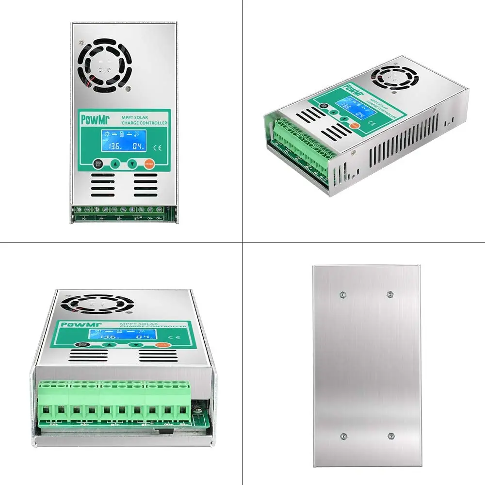 PowMr MPPT 60A Solar Charge Controller 12V 24V 36V 48V Auto Max PV 160VDC For Lead Acid Lithium Battery