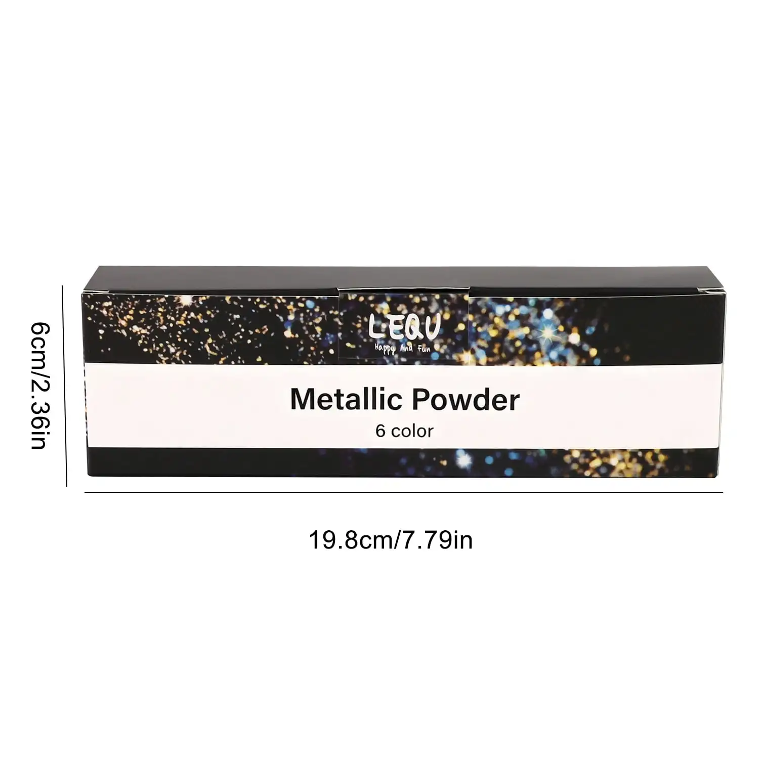 LEQU 6-Colour Metallic Powder Set, Iridescent Holographic Glitter, Suitable for Epoxy Resin Casting, Nail Art, Jewellery Making, Handmade Mug Coasters, Slime and DIY Decorations; Vibrant Craft Materials Ideal for Beginners’ Craft Projects