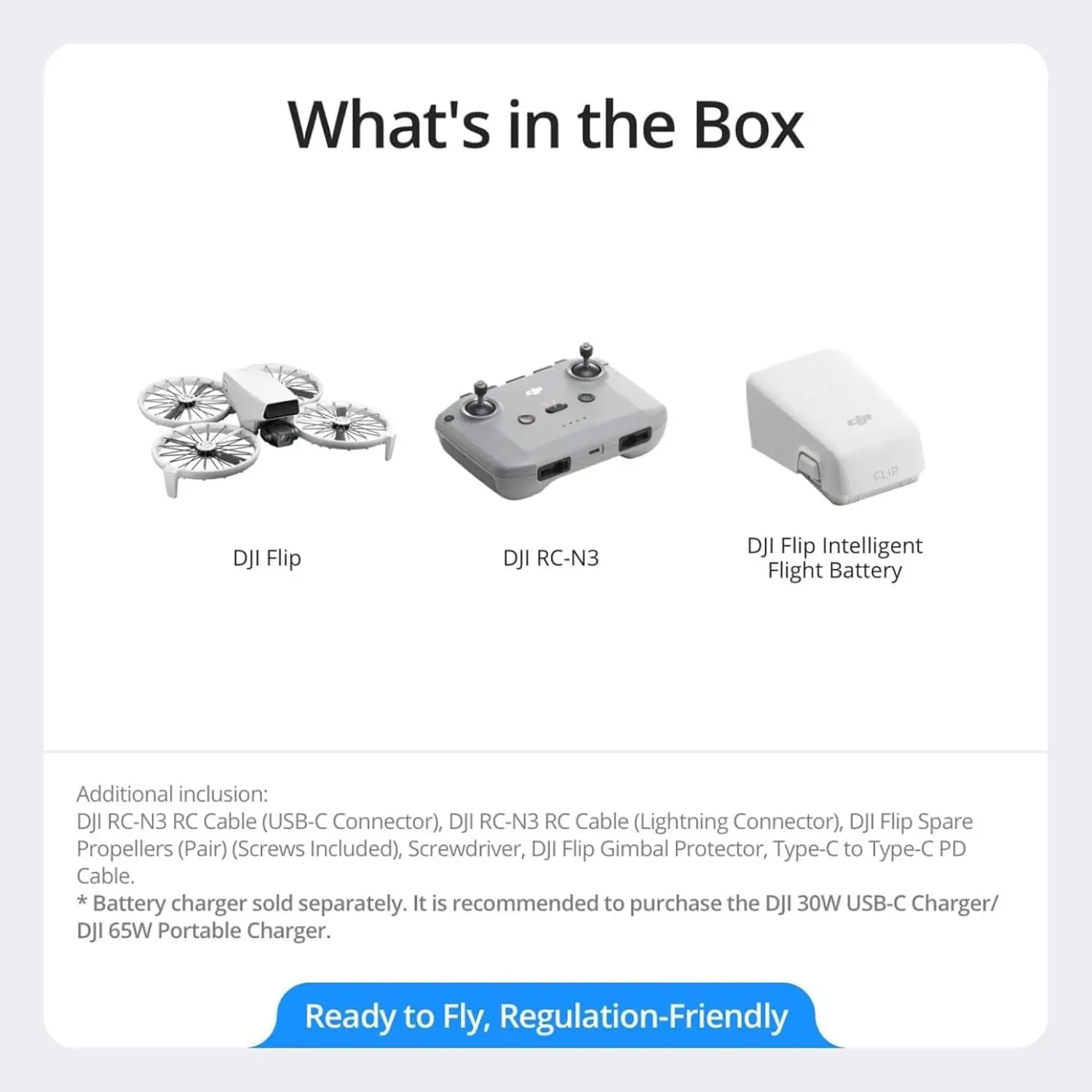 Open Box-DJI Flip (RC-N3), Drone With 4K UHD Camera for Adults, Under 249 g, 3-Axis Gimbal Stabilization, 44000ft/13km Video Transmission, Palm Takeoff, Auto Return, 31-Min Flight Time, Intelligent Flight