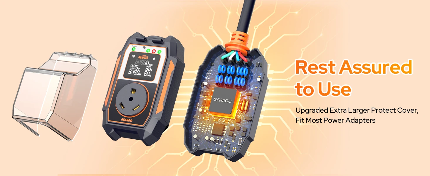 2026 RV Surge Protector 30 Amp 28000 Joules, Larger LED Display,RV Circuit Analyzer with Smart App & Bluetooth, IP68 RV Adapter Plug for Camper Travel Trailers