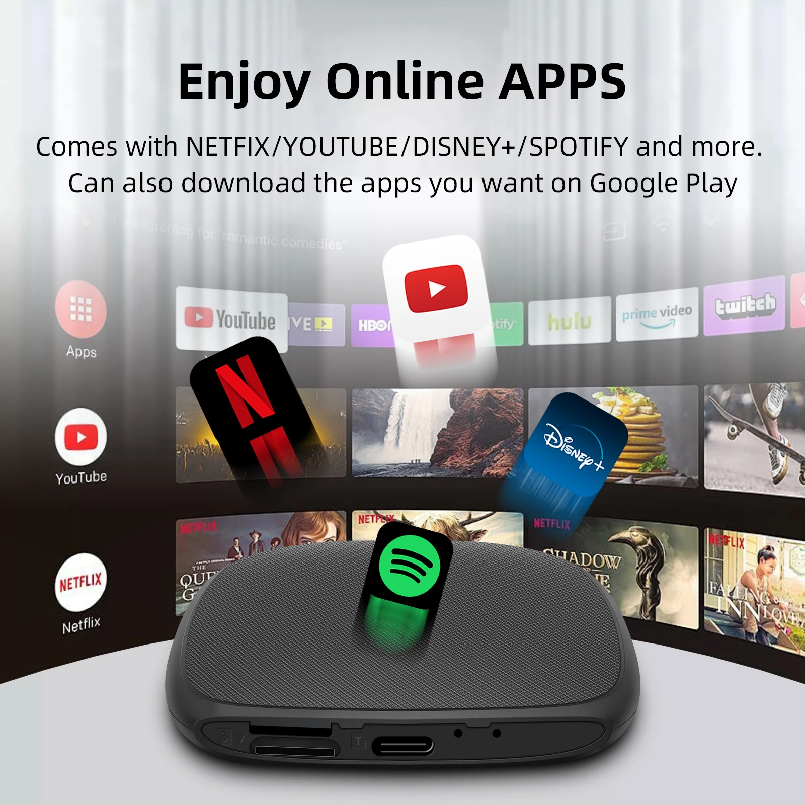 Full Android 13 CarPlay Ai Box CarPlay Android Auto Wired to Wireless Android Qualcomm Octa-core Netflix Youtube Support HDMI Output Plug and Play