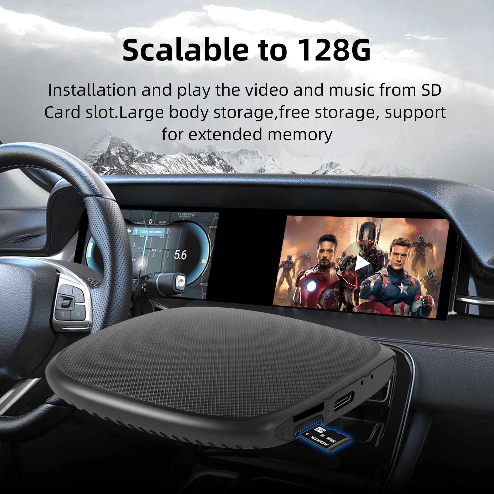 Full Android 13 CarPlay Ai Box CarPlay Android Auto Wired to Wireless Android Qualcomm Octa-core Netflix Youtube Support HDMI Output Plug and Play