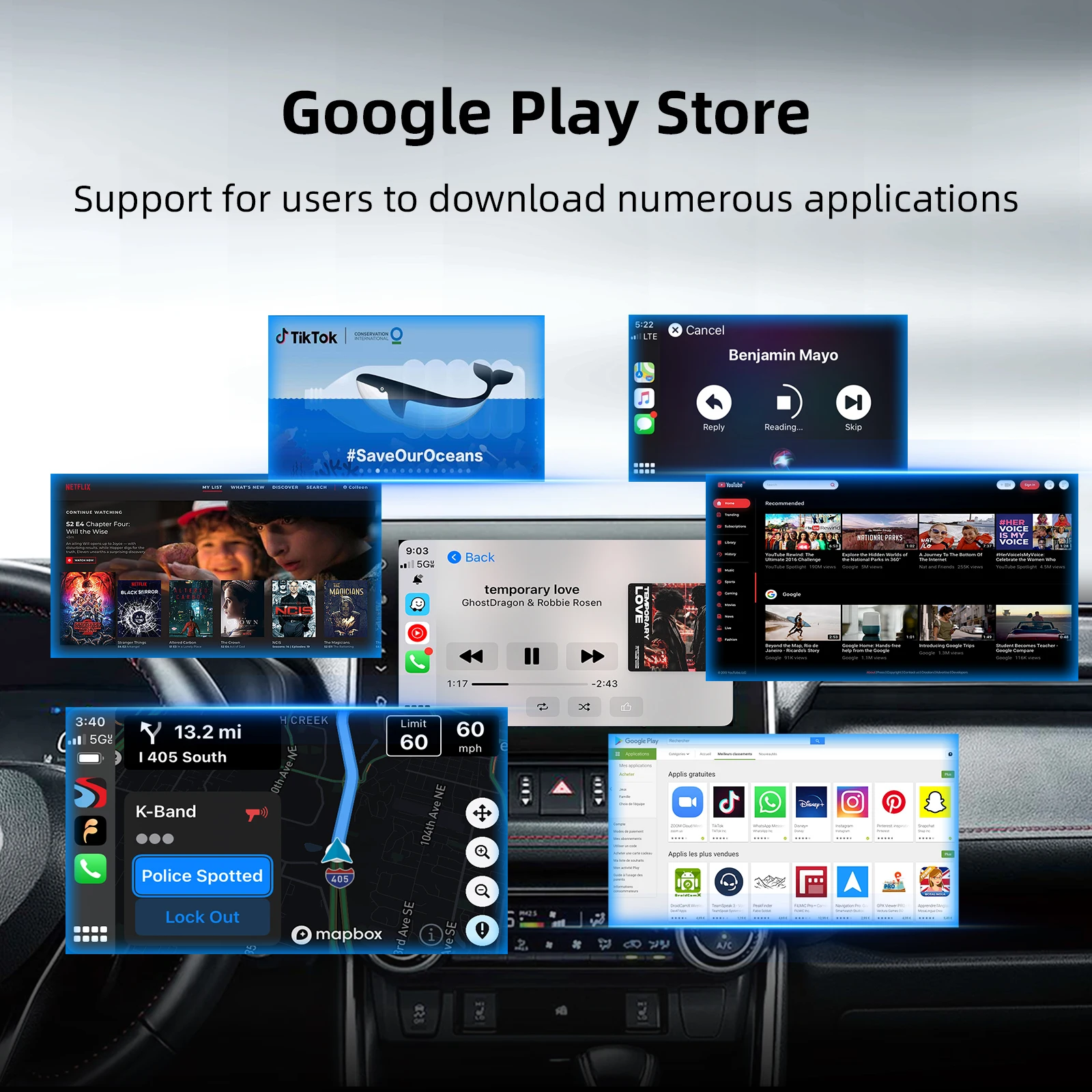 Full Android 13 CarPlay Ai Box CarPlay Android Auto Wired to Wireless Android Qualcomm Octa-core Netflix Youtube Support HDMI Output Plug and Play