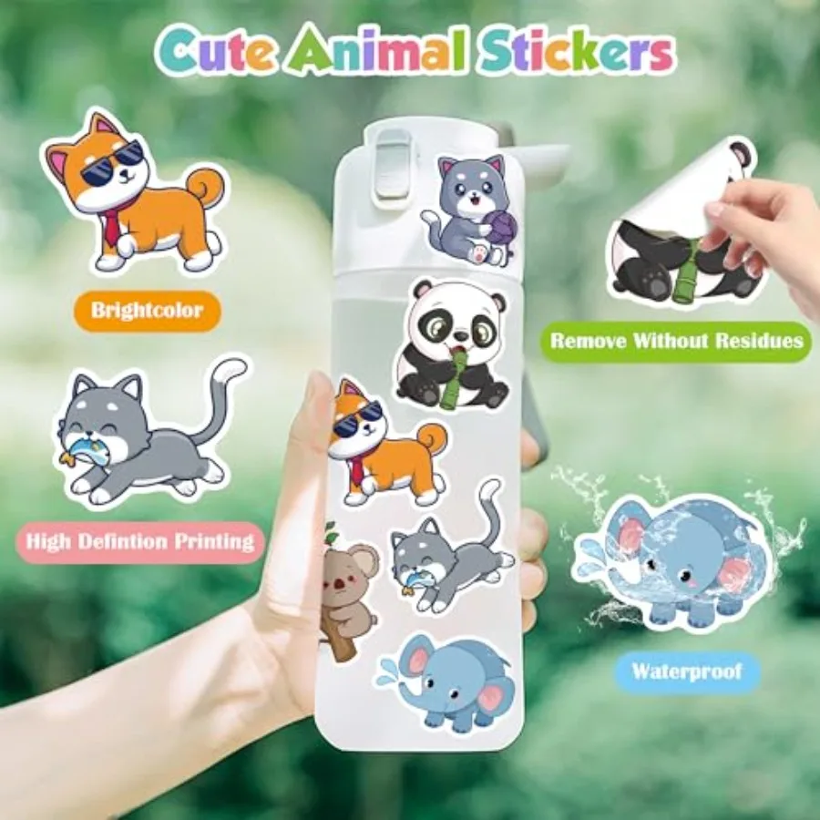 100 PCS Water Bottle Stickers for,Cute Aesthetic Sticker Pack - Waterproof Vinyl Kawaii for Girls Boy Classroom Prizes, Party F