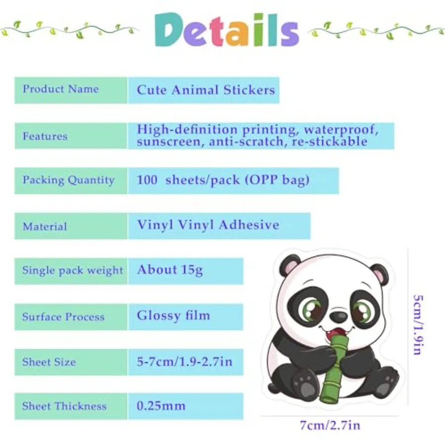 100 PCS Water Bottle Stickers for,Cute Aesthetic Sticker Pack - Waterproof Vinyl Kawaii for Girls Boy Classroom Prizes, Party F