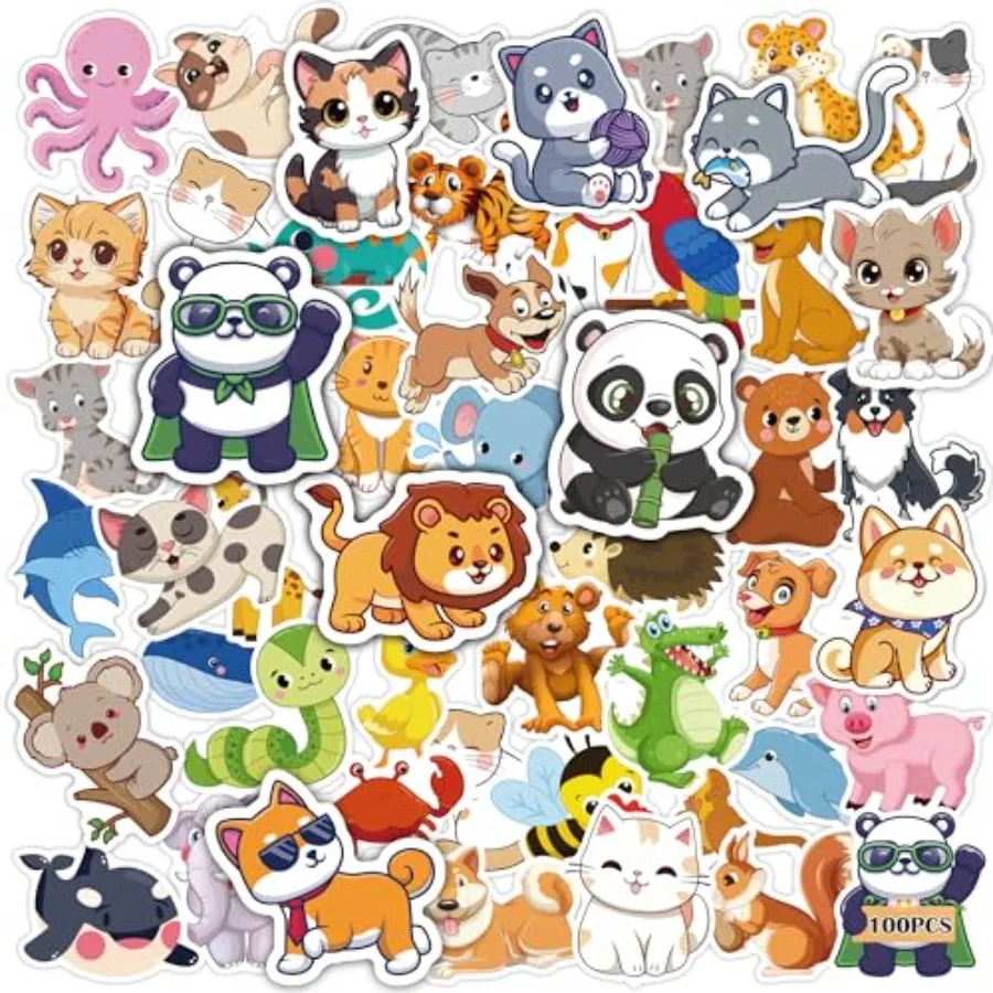 100 PCS Water Bottle Stickers for,Cute Aesthetic Sticker Pack - Waterproof Vinyl Kawaii for Girls Boy Classroom Prizes, Party F
