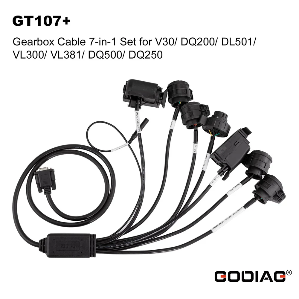 GODIAG GT107+ Gearbox Cables 7-in-1 Set for V30/ DQ200/ DL501/ VL300/ VL381/ DQ500/ DQ250