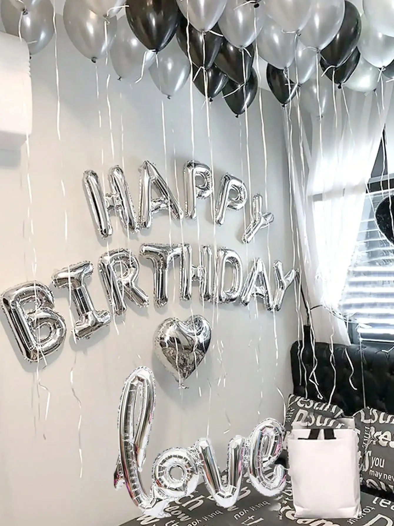 49pcs Pink Birthday Balloon Set, Includes 16 Inch Pink Birthday Decor, Heart Shaped Balloons & Metallic Pink Balloons, Suitable For Birthday Party, Baby Shower, Wedding, Bridal Shower, Photo Booth Backdrop, Anniversary, Home Decoration