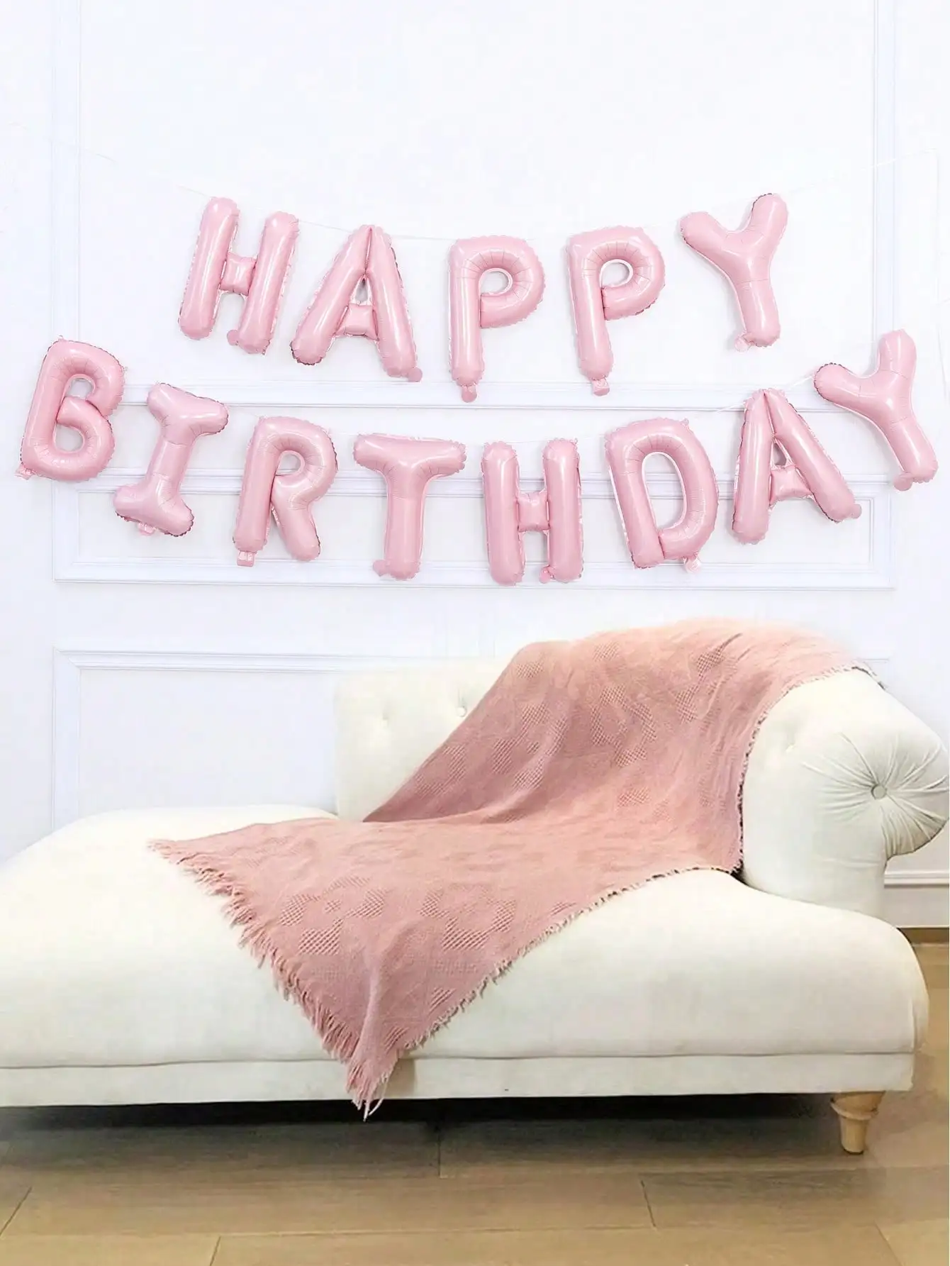 49pcs Pink Birthday Balloon Set, Includes 16 Inch Pink Birthday Decor, Heart Shaped Balloons & Metallic Pink Balloons, Suitable For Birthday Party, Baby Shower, Wedding, Bridal Shower, Photo Booth Backdrop, Anniversary, Home Decoration