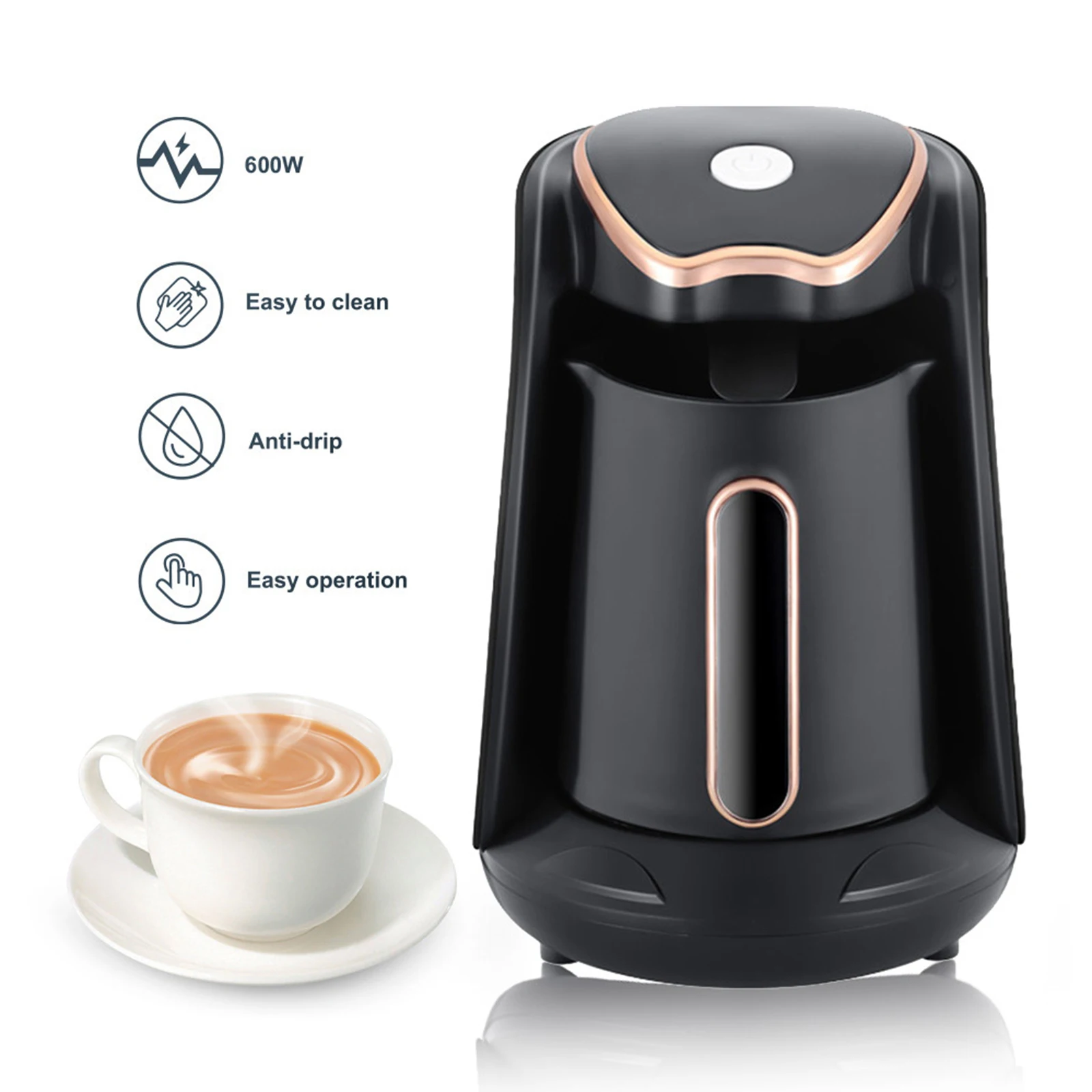 600W Electric Turkish Arabic Greek Coffee Pot Maker 250ML Automatic Turkish Coffee Maker Automatic Turkish/Greek Coffee Machine