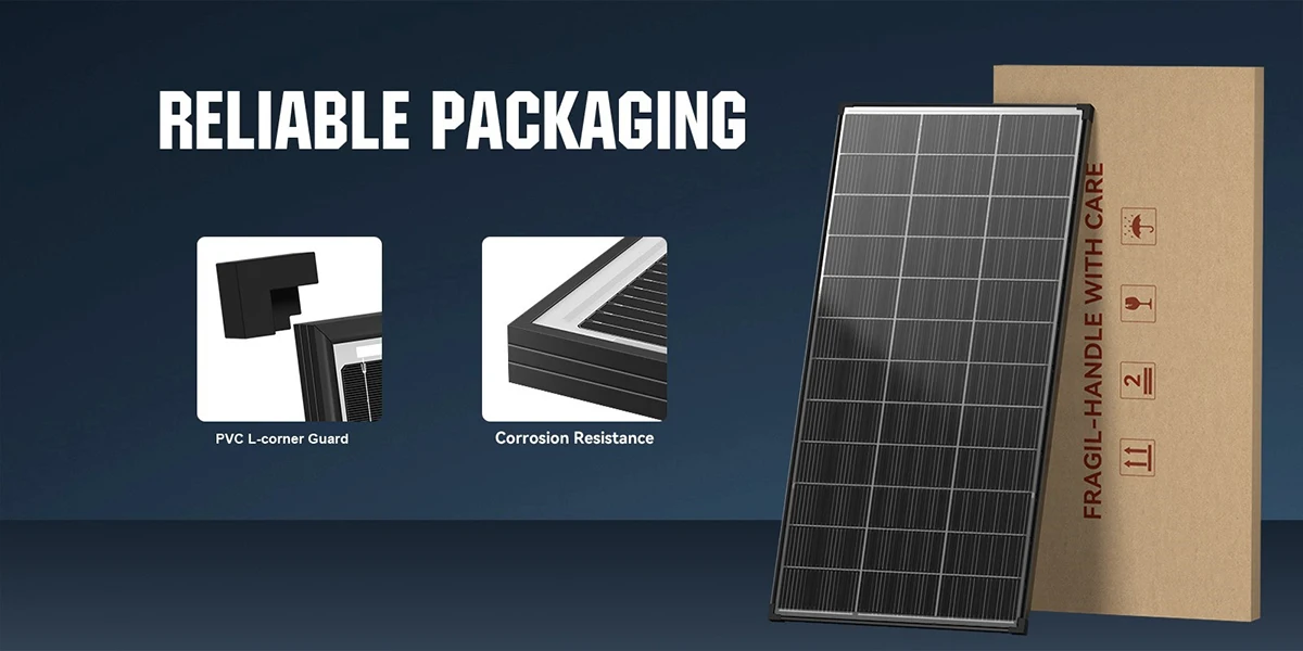 RVPOZWER 200W/400W/800W Bifacial Solar Panel 18BB N-Type Mono Cells High-Efficiency PV Power for Home Rooftop Off-Grid Outdoor