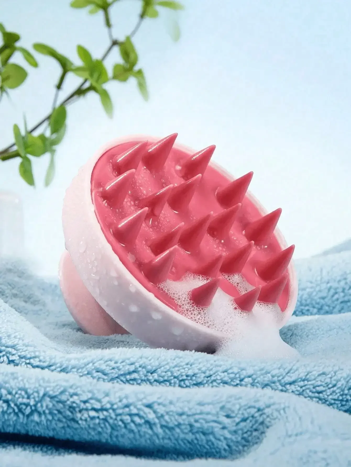 1pc Soft Silicone Scalp Massage Shampoo Brush, For Dry/Wet Hair (Curly/Straight) And All Hair Types, Bath Head Massage Comb. Can Be Used For Blow-Drying, Styling, Shampooing, Hair Care Massage. Portable And Easy To Clean, Simple And Durable - Suitable For
