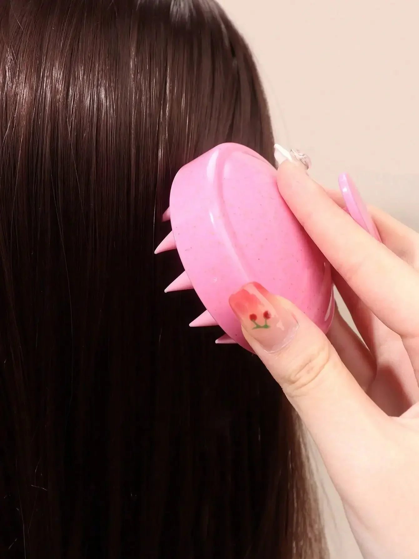 1pc Soft Silicone Scalp Massage Shampoo Brush, For Dry/Wet Hair (Curly/Straight) And All Hair Types, Bath Head Massage Comb. Can Be Used For Blow-Drying, Styling, Shampooing, Hair Care Massage. Portable And Easy To Clean, Simple And Durable - Suitable For