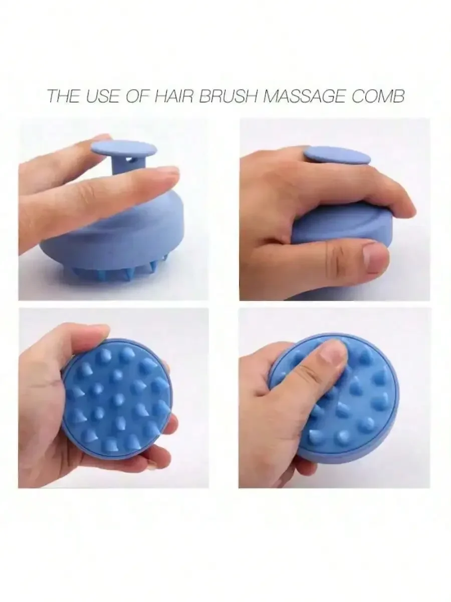 1pc Soft Silicone Scalp Massage Shampoo Brush, For Dry/Wet Hair (Curly/Straight) And All Hair Types, Bath Head Massage Comb. Can Be Used For Blow-Drying, Styling, Shampooing, Hair Care Massage. Portable And Easy To Clean, Simple And Durable - Suitable For
