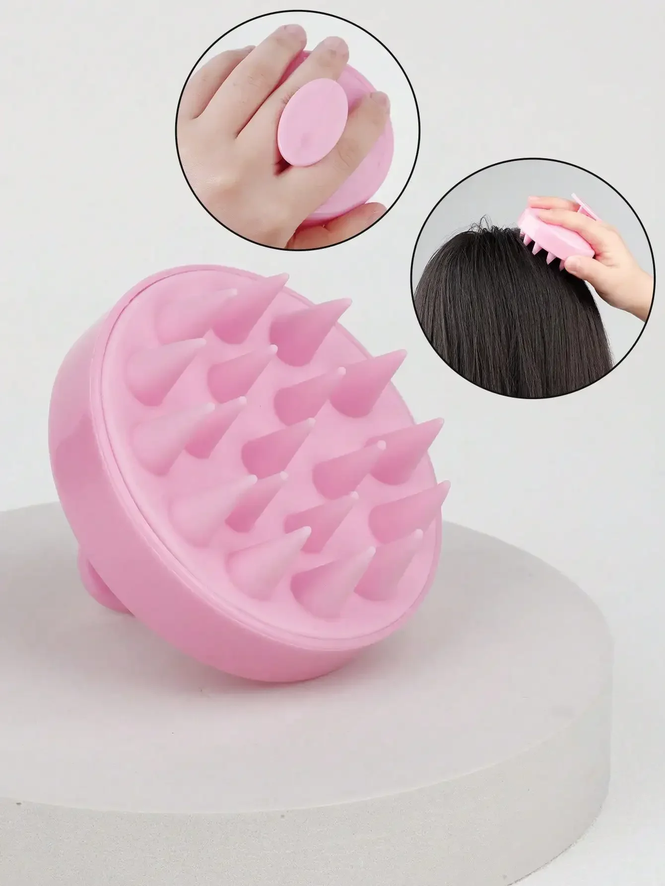 1pc Soft Silicone Scalp Massage Shampoo Brush, For Dry/Wet Hair (Curly/Straight) And All Hair Types, Bath Head Massage Comb. Can Be Used For Blow-Drying, Styling, Shampooing, Hair Care Massage. Portable And Easy To Clean, Simple And Durable - Suitable For