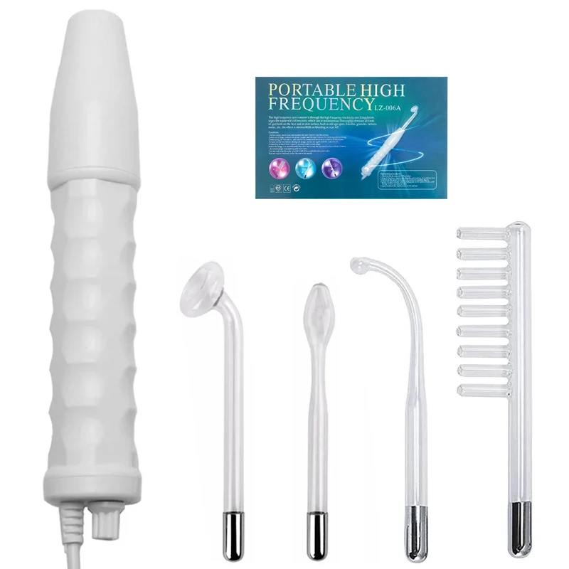 Professional Auto 4 in 1 Electric Therapy Hair Treatment Face Care High Frequency Wand Skin Rejuvenation Machine