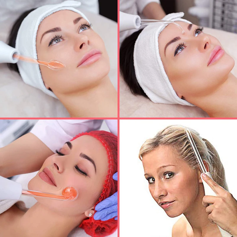 Professional Auto 4 in 1 Electric Therapy Hair Treatment Face Care High Frequency Wand Skin Rejuvenation Machine