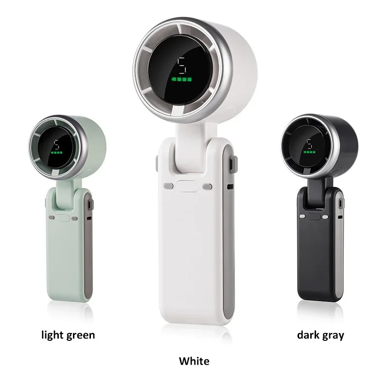 2026 New Hanging Neck Outdoor 180 Degree Folding Desktop Mini Fan Hand-held Folding High-speed Powerful Turbo Fan