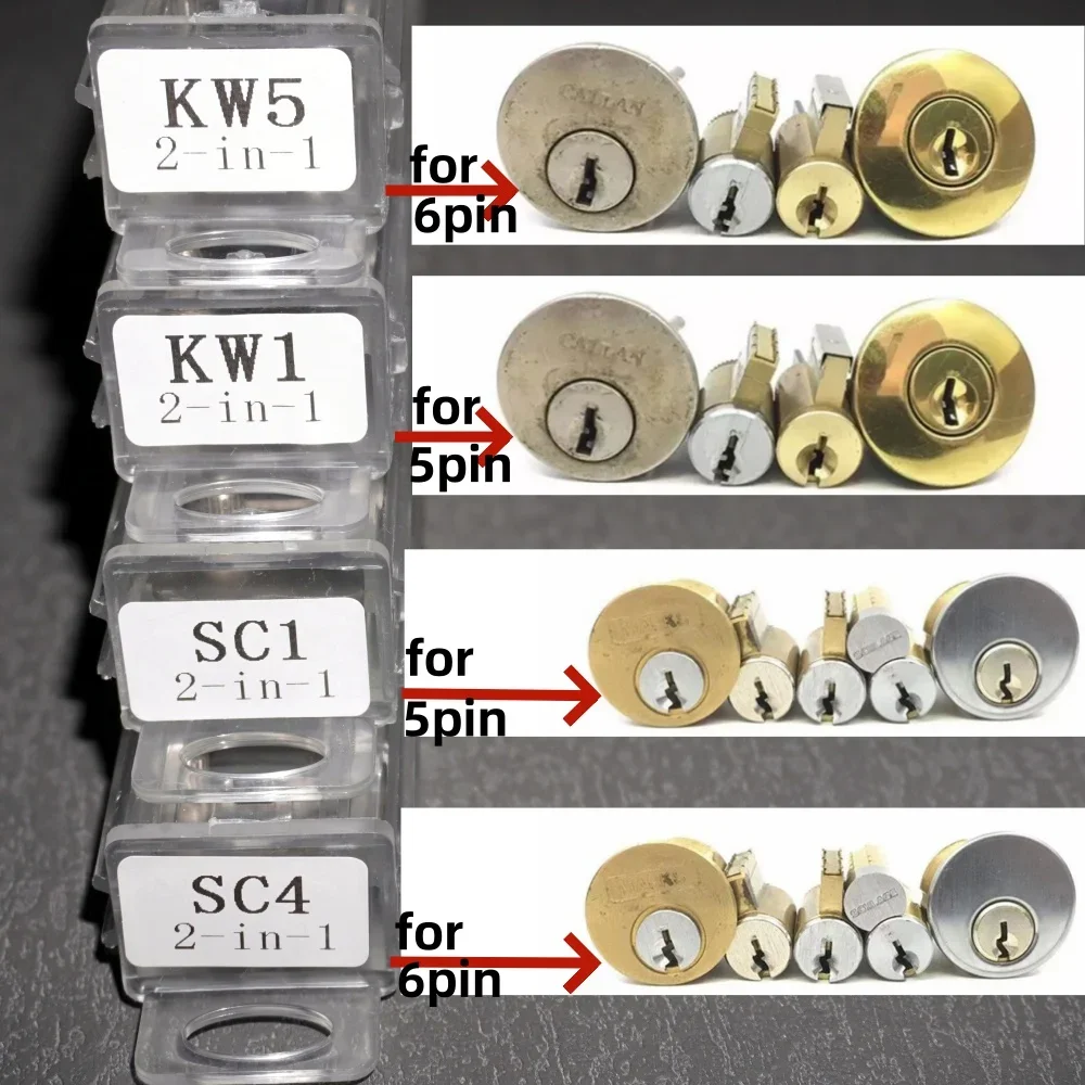 1pc Lishi 2 in 1 Tool SS001 SS002 SS002R Pro KW1 KW5 SC1 SC4 M1/MS2 Tools for Home Door Civil Locks
