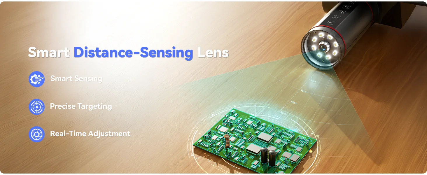 TOMLOV 3K Autofocus Digital Microscope 2000X TM3K-AF Max HDMI Electronics Microscopes for Soldering 10" IPS Display Dual Micro Scope Lens Flexible Arm For Phone Repair