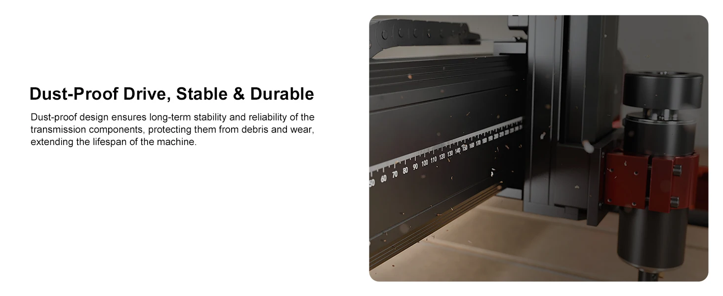 Twotree TTC6050 CNC Engraving Machine 500W CNC Router Machine 600x500mm Desktop Engraving Machine With infrared Beam Sensor XYZ Axis Linear Guide for Stainless Steel Wood PVC Acrylic
