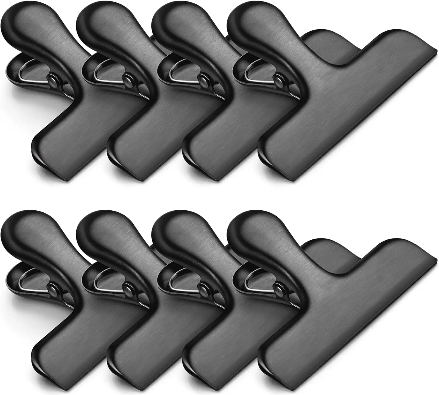 8 Pack Heavy Duty Stainless Steel Chip Clips, Bag Clips for Kitchen Office, Seal Coffee Bags, Paper Sheets