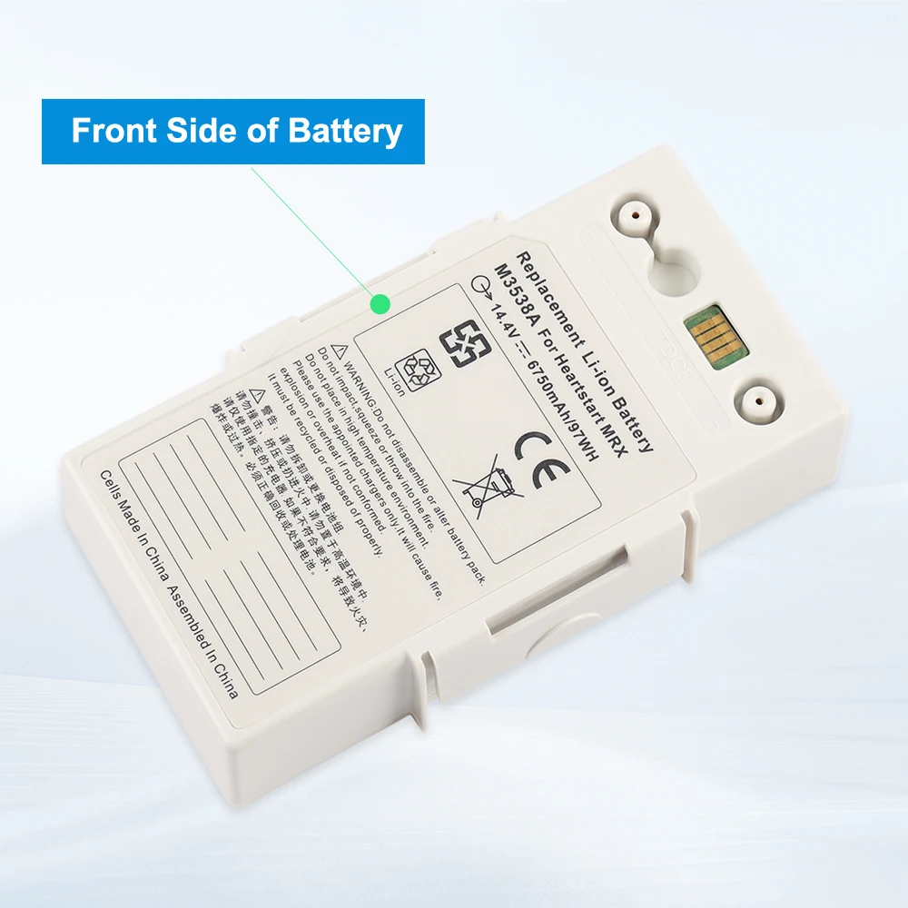 M3538A Replacement Battery For Ph-ps Heartstart MRx Monitor Defibrillator Battery M3538A M3535A M3536A M3535-60992 97WH US Sock Fast Delivery