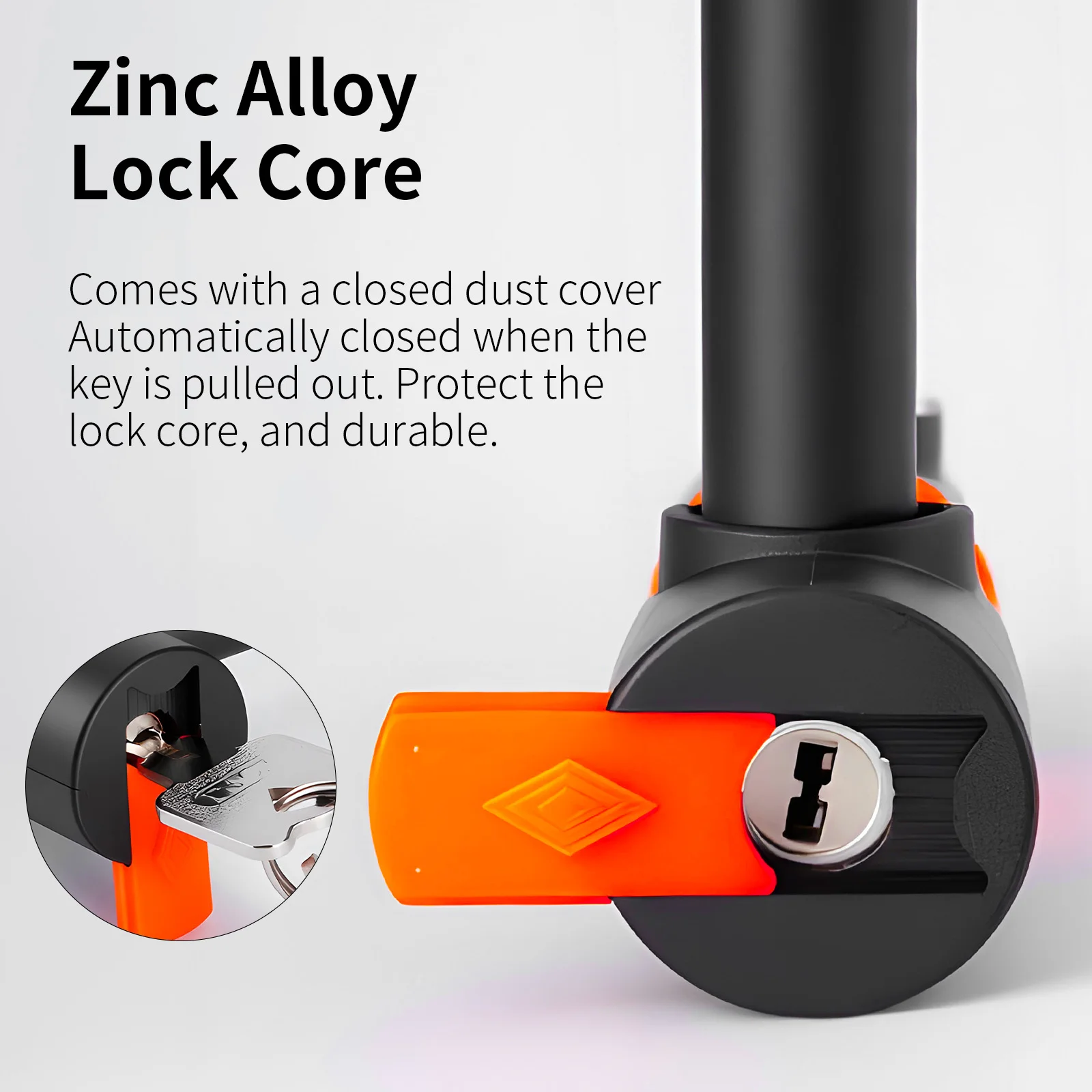 TOSUOD U-Lock High-Strength Alloy Steel Zinc Alloy Lock Cylinder With 2 Keys For Mountain Road Folding Electric Motorcycle Etc U Lock