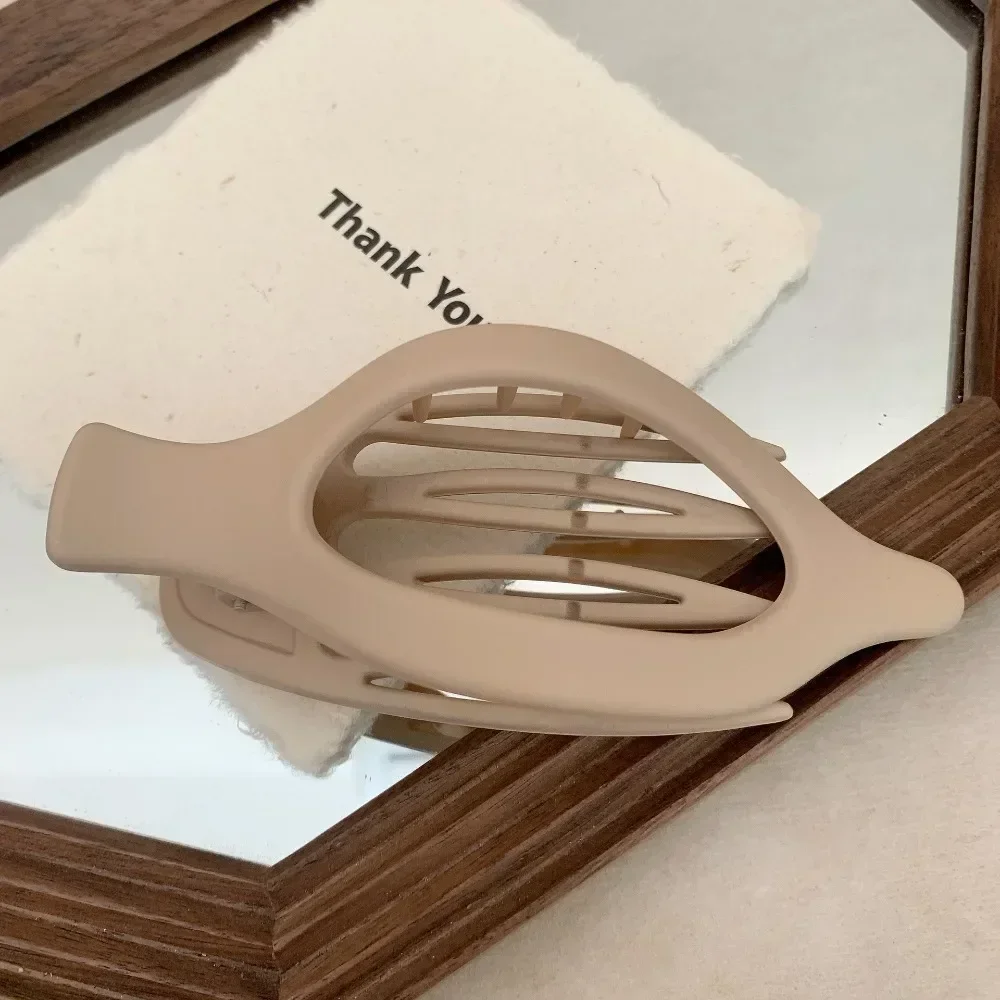 6pcs Large Size Plastic Matte Hair Claw Clips for Women Thick Hair Accessories Fashion Neutral Color Autumn Winter Duckbill Clip