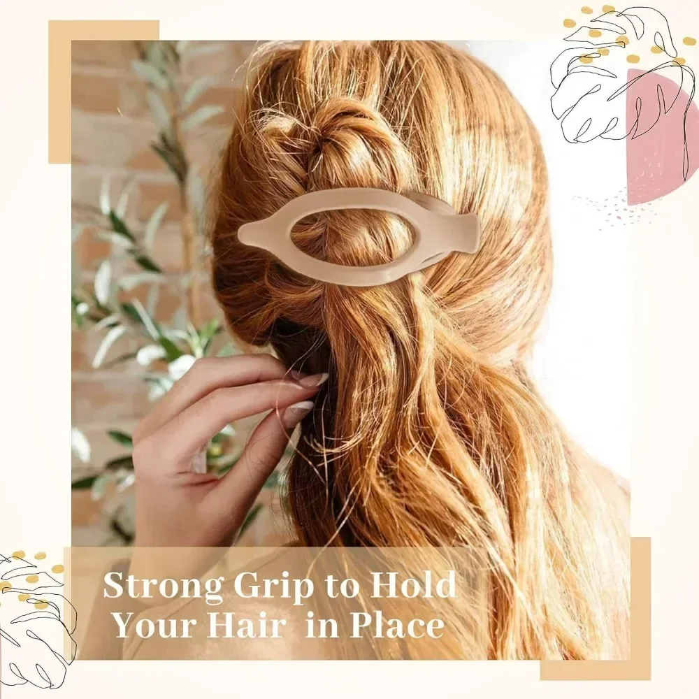 6pcs Large Size Plastic Matte Hair Claw Clips for Women Thick Hair Accessories Fashion Neutral Color Autumn Winter Duckbill Clip