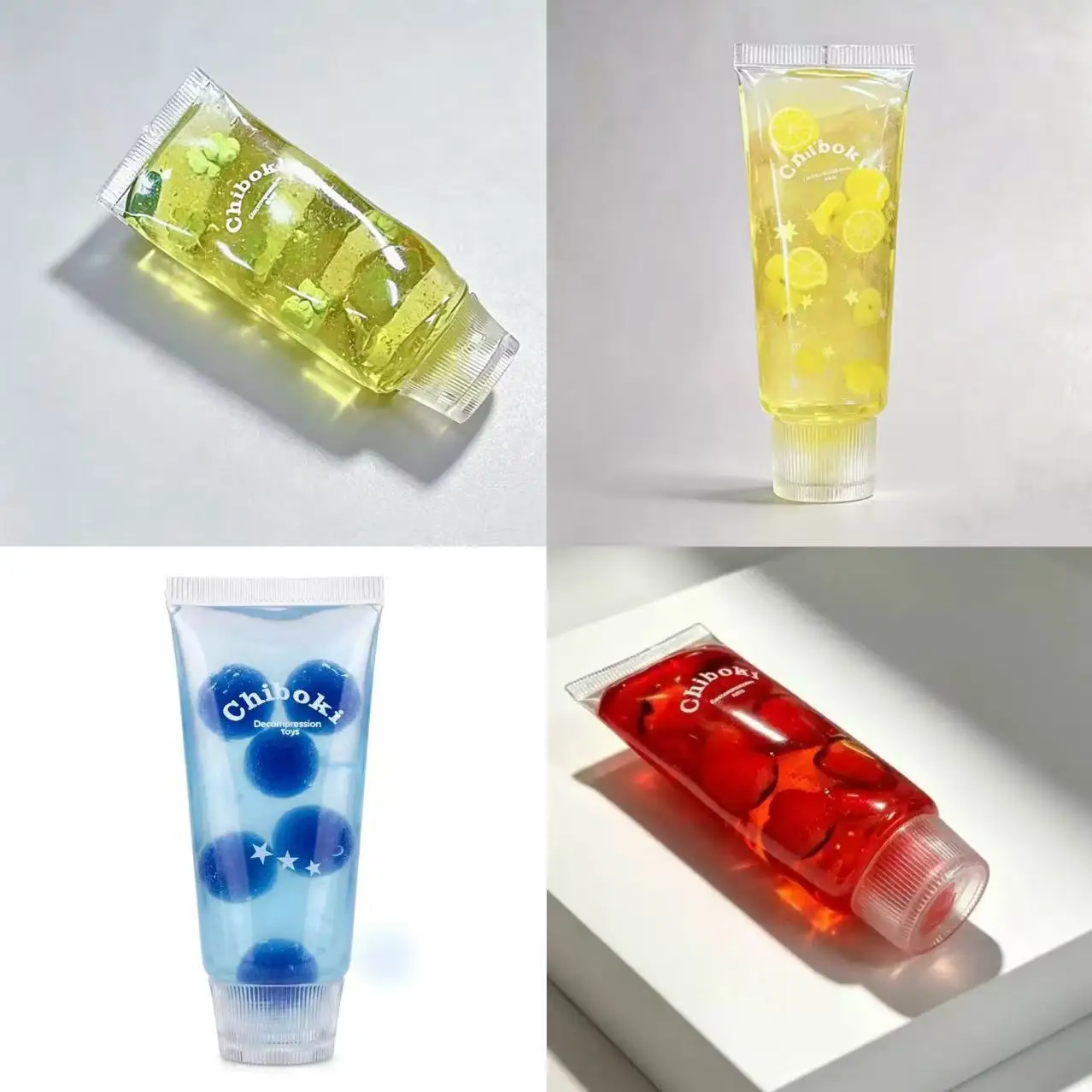 1pc Mini Fruit Drink Bottle Squishy Toy, Transparent Water Bottle Squeeze Fidget Toy, 3D Fruit Inside Pinch Toy, Novelty Stress Relief Hand Toy for Teens Adults