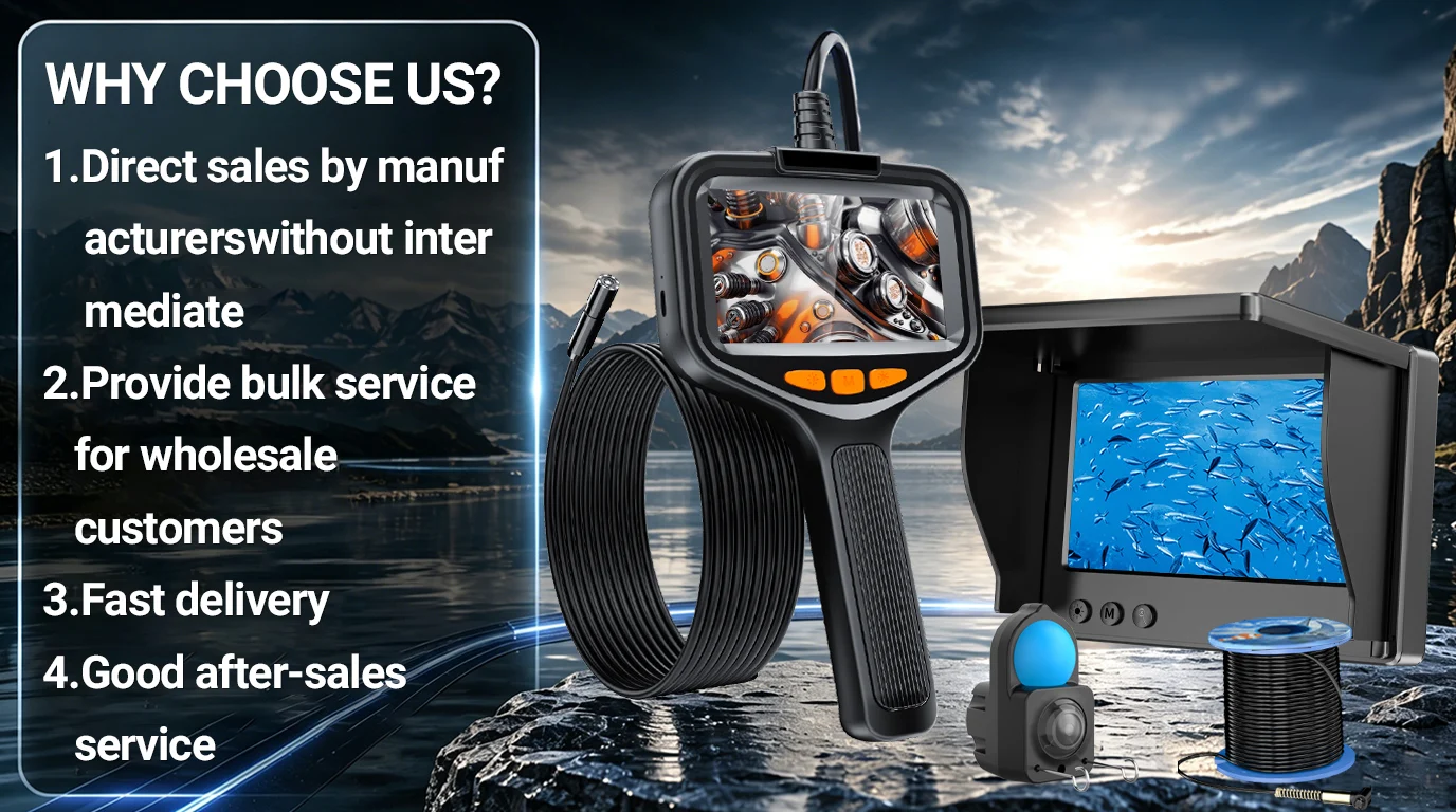 3.9mm & 6mm Articulating Borescope 1080P HD 4.3" LCD Handheld Endoscope Camera with Adjustable LEDs for Auto Engine Repair Pipe Wholesale